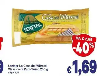 A&O Senfter La Casa Del Wurstel Classico Di Puro Suino 250 G(ml) offerta