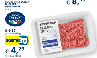 Esselunga POLPA TRITA SCELTA DI RAZZA PIEMONTESE 350 g offerta