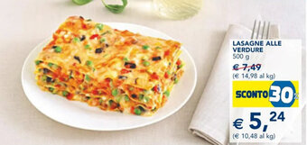 Esselunga LASAGNE ALLE VERDURE 500 g offerta