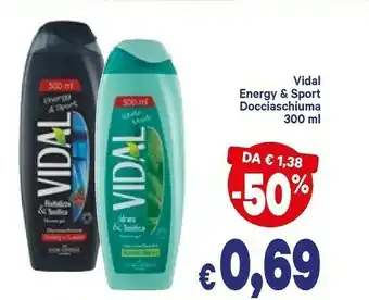 A&O Vidal Energy & Sport Docciaschiuma offerta