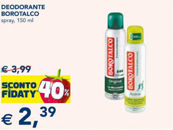Esselunga DEODORANTE BOROTALCO spray, 150 ml offerta