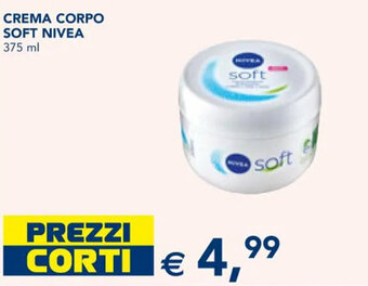 Esselunga CREMA CORPO SOFT NIVEA 375 ml offerta