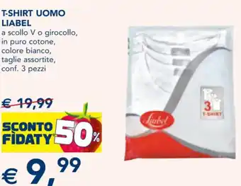 Esselunga T-SHIRT UOMO LIABEL conf. 3 pezzi offerta