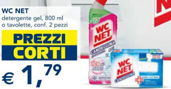 WC NET detergente gel, 800 ml o tavolette, conf. 2 pezzi