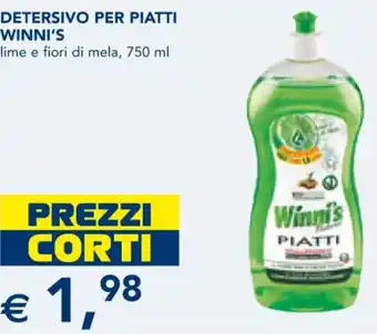 Esselunga DETERSIVO PER PIATTI WINNI'S lime e fiori di mela, 750 ml offerta