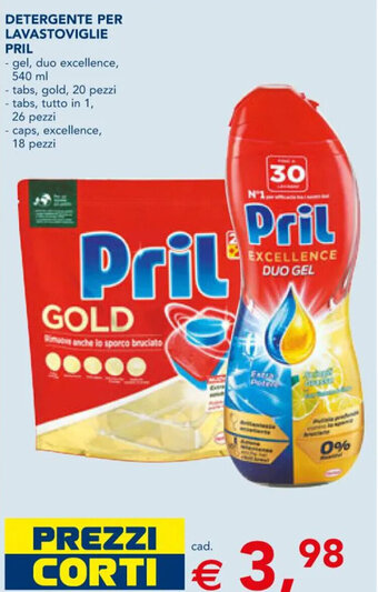 Esselunga DETERGENTE PER LAVASTOVIGLIE PRIL offerta