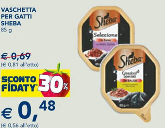 Esselunga VASCHETTA PER GATTI SHEBA 85 g offerta
