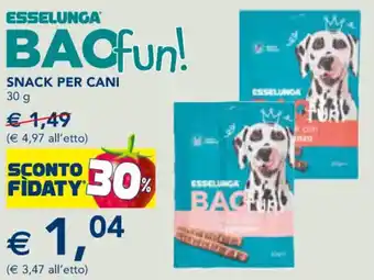 Esselunga SNACK PER CANI 30 g offerta