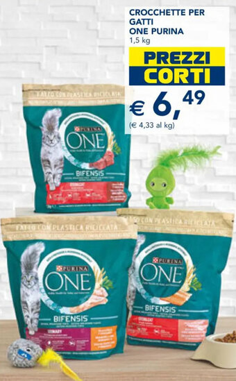 Esselunga CROCCHETTE PER GATTI ONE PURINA 1,5 kg offerta