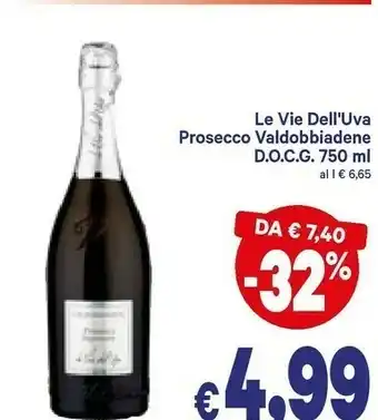 A&O Le vie dell'uva Prosecco Valdobbiadene DOCG offerta