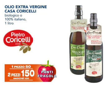 Esselunga OLIO EXTRA VERGINE CASA CORICELLI 1 litro offerta