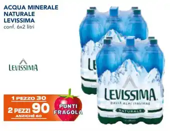 ACQUA MINERALE NATURALE LEVISSIMA conf. 6x2 litri