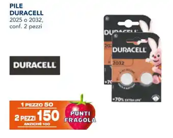 Esselunga PILE DURACELL 2025 o 2032, conf. 2 pezzi offerta