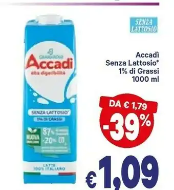 A&O Granarolo Accadì Senza Lattosio 1% Di Grassi offerta