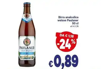 A&O Paulaner Birra Analcolica Weisse 500 Ml offerta