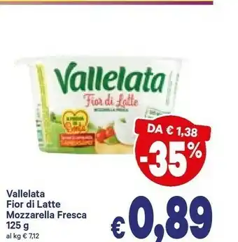 A&O Vallelata Fior Di Latte Mozzarella Fresca 125 G offerta