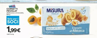 Coop Misura 6 Cornetti All'Albicocca Privolat 290 G(ml) offerta