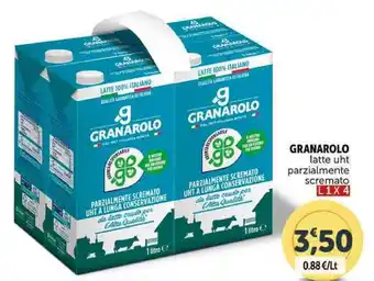 Deco Supermercati GRANAROLO latte uht parzialmente scremato L1X4 offerta