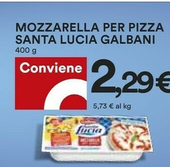 Coop Galbani Mozzarella Santa Lucia 400 G(ml) offerta