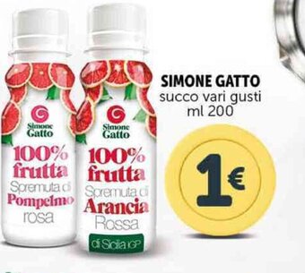 Deco Supermercati SIMONE GATTO succo vari gusti ml 200 offerta