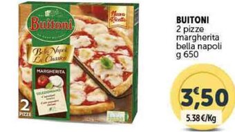 Deco Supermercati BUITONI 2 pizze margherita bella napoli g. 650 offerta