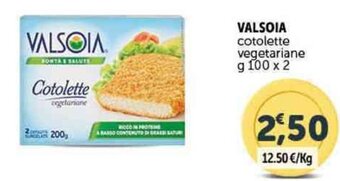 Deco Supermercati VALSOIA cotolette vegetariane g 100 x 2 offerta