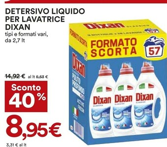 Coop Dixan Detersivo Liquido Per Lavatrice offerta