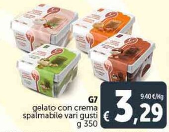 G7 gelato con crema spalmabile vari gusti g 350