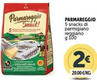 Deco Supermercati PARMAREGGIO 5 snacks di parmigiano reggiano g 100 offerta