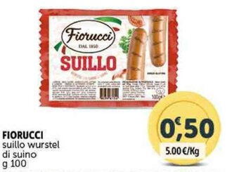 Deco Supermercati FIORUCCI suillo wurstel di suino g 100 offerta