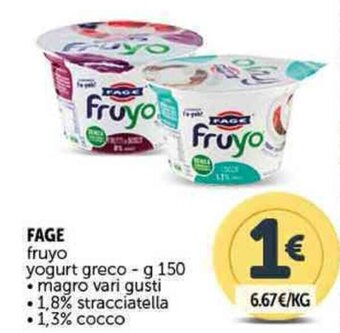 Deco Supermercati FAGE fruyo yogurt greco - g 150 offerta