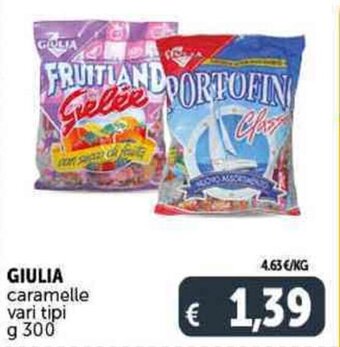 Deco Supermercati GIULIA caramelle vari tipi g 300 offerta
