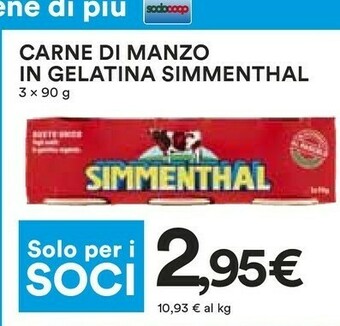Coop Simmenthal Carne Di Manzo In Gelatina offerta
