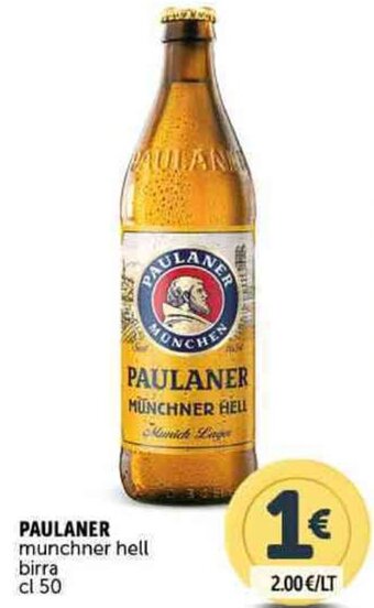 Deco Supermercati PAULANER munchner hell birra cl 50 offerta