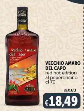 Deco Supermercati VECCHIO AMARO DEL CAPO red hot edition al peperoncino cl 70 offerta