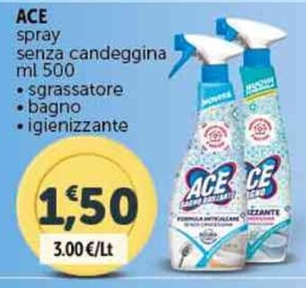 Deco Supermercati ACE spray senza candeggina ml 500 offerta