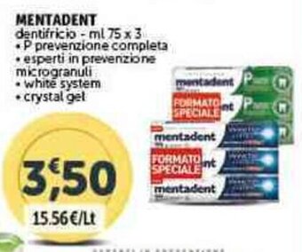 Deco Supermercati MENTADENT dentifricio-ml 75 x 3 offerta
