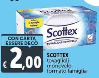 Deco Supermercati SCOTTEX tovaglioli monovelo formato famiglia offerta