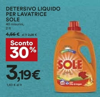 Coop Sole Detersivo Liquido Per Lavatrice offerta