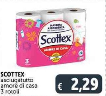 Deco Supermercati SCOTTEX asciugatutto amore di casa 3 rotoli offerta