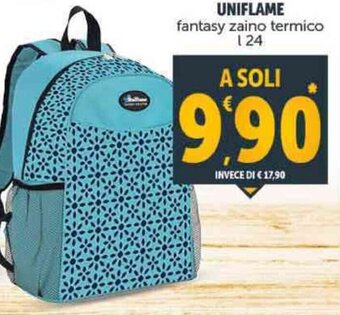 Deco Supermercati UNIFLAME fantasy zaino termico l 24 offerta