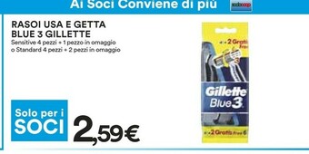 Coop Gillette Blue 3 Rasoi Usa E Getta offerta