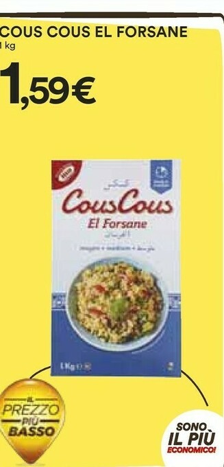 Coop El Forsane - Cous Cous 1000 g(ml) offerta