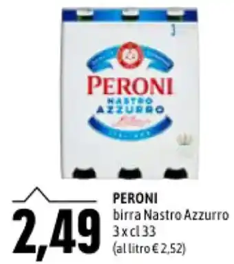 Madis PERONI birra Nastro Azzurro 3 x cl33 offerta