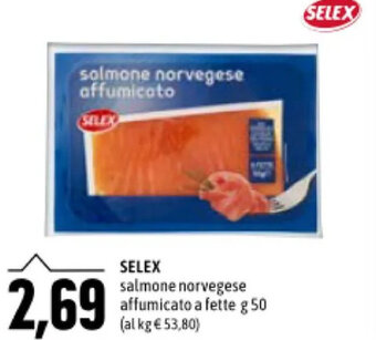 Madis SELEX salmone norvegese affumicato a fette g 50 offerta