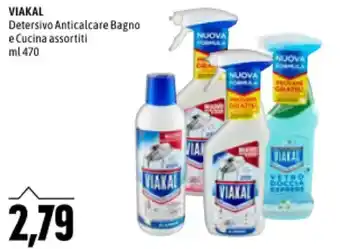 VIAKAL Detersivo Anticalcare Bagno e Cucina assortiti ml 470