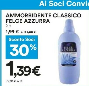 Coop Felce Azzurra Ammorbidente Classico offerta