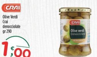 Crai Olive Verdi Crai denocciolate gr 290 offerta