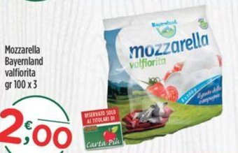 Crai Mozzarella Bayernland valfiorita gr 100 x 3 offerta