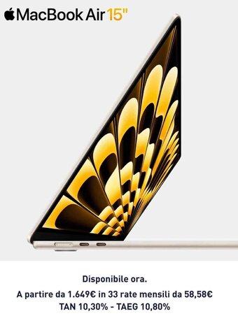Unieuro MacBook Air 15" offerta